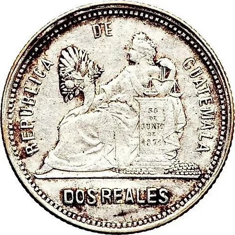 2 Reales 1892 [Guatemala] — 1