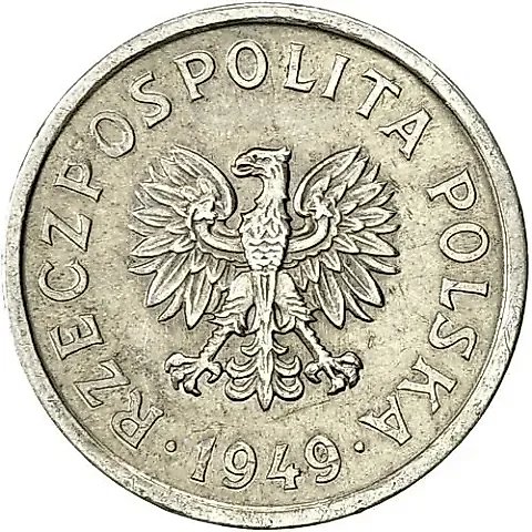 10 грошей 1949, алюминий [Польша] — 1