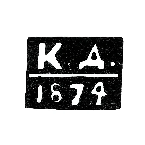 Hallmark of an Unknown Assay Master of Kaluga - Initials "K.D." - 1871-1883