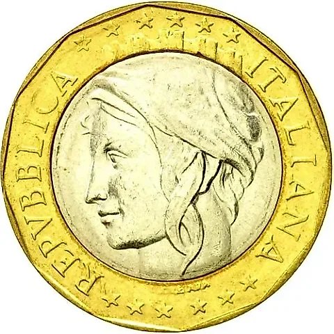 1000 Lire 1997, Map with Unified Germany [Italy] — 1