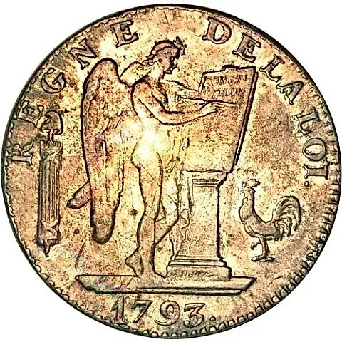 6 Livres 1793, Date: 1793 [France] — 1