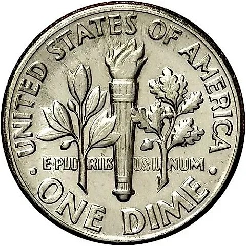 10 центов 1972, D, знак монетного двора "D" - Денвер [США] — 1