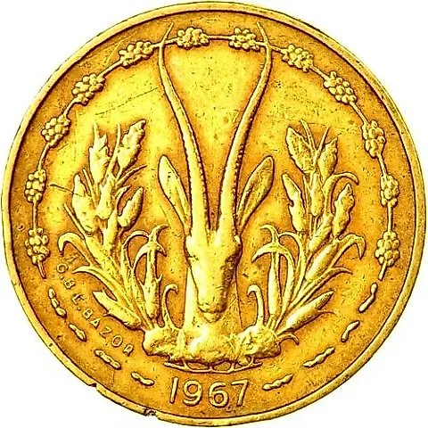5 франков 1967 [Западная Африка (BCEAO)] — 1