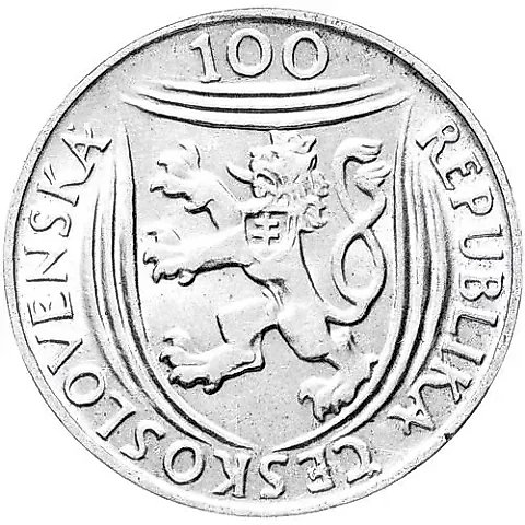 100 Kronen 1951, 30th Anniversary of the Communist Party [Czechoslovakia] — 1