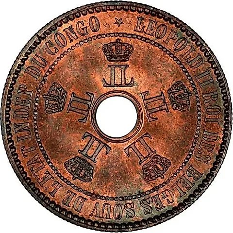 5 Centimes 1887 [Democratic Republic of the Congo / Congo Free State] — 1