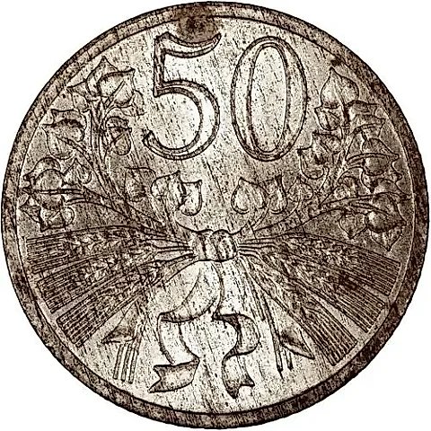 50 геллеров 1940 [Чехия / Протекторат Богемии и Моравии] — 2