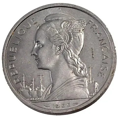 5 Francs 1955 [Réunion] — 1