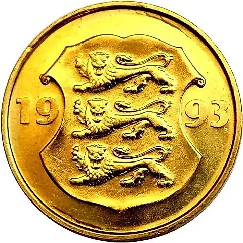 5 Krooni 1993, 75th Anniversary of the Republic of Estonia [Estonia] — 1