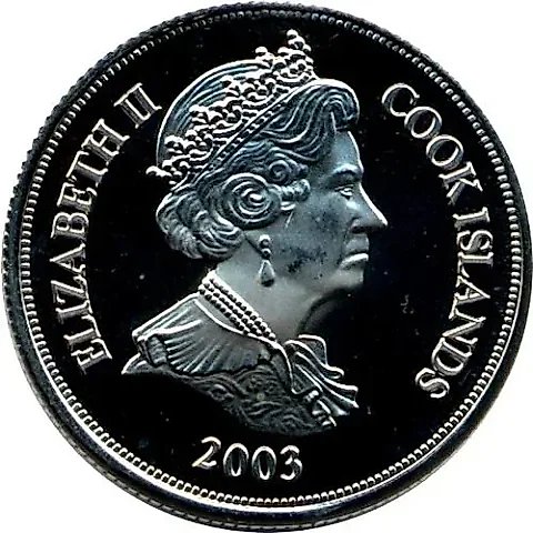 1 Dollar 2003, One Year of the Euro - 10 Euro [Cook Islands] — 1