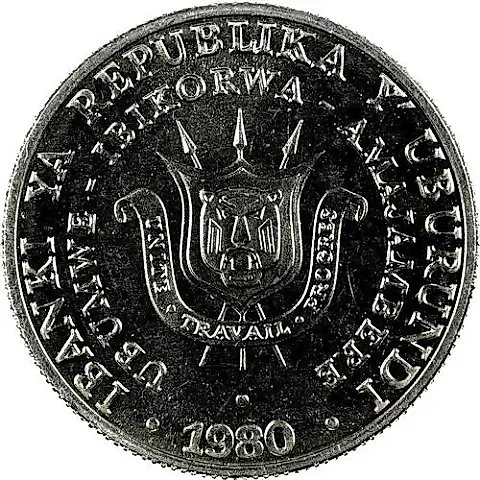 5 Francs 1980 [Burundi] — 1