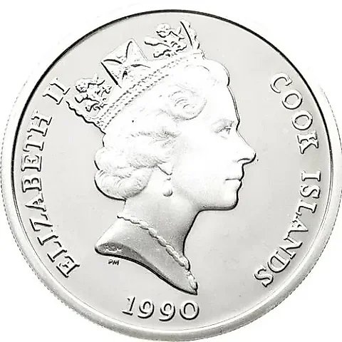 10 Dollars 1990, 500 Years Since the Discovery of America - Amerigo Vespucci [Cook Islands] — 1