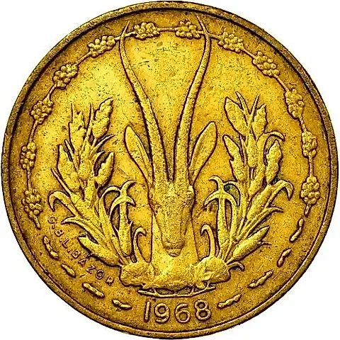 5 Francs 1968 [West Africa (BCEAO)] — 1