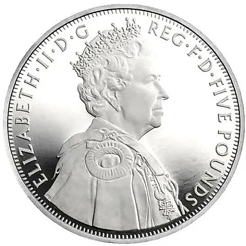 5 фунтов 2012, 60 лет правления королевы Елизаветы II (бриллиантовый юбилей) [Великобритания] — 1