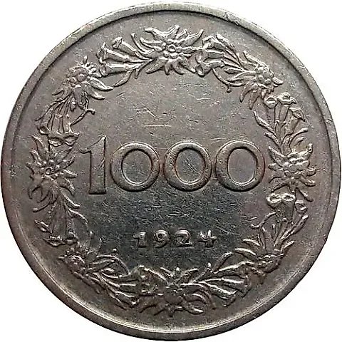 1000 крон 1924 [Австрия] — 1