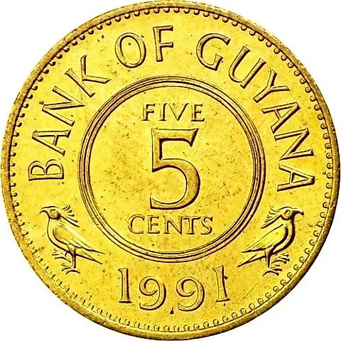 5 Cents 1991 [Guyana] — 1