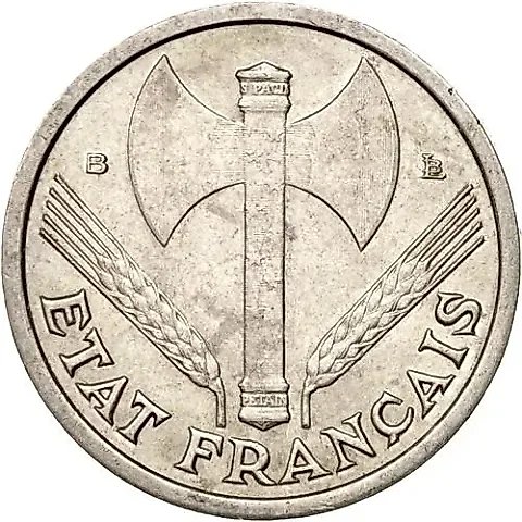 1 Franc 1944, B, ÉTAT FRANÇAIS [France] — 1