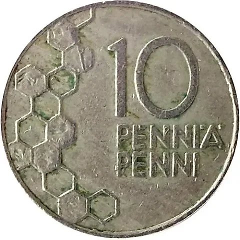 10 пенни 1995, М [Финляндия] — 1