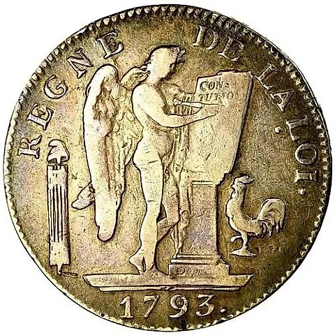 6 Livres 1793, Date: L'AN II [France] — 1