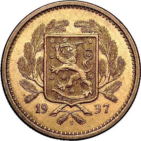 20 Markkaa 1937, S [Finland] — 2