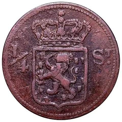 1/4 Stuiver 1826, Sumatra [Indonesia / Dutch East Indies] — 1