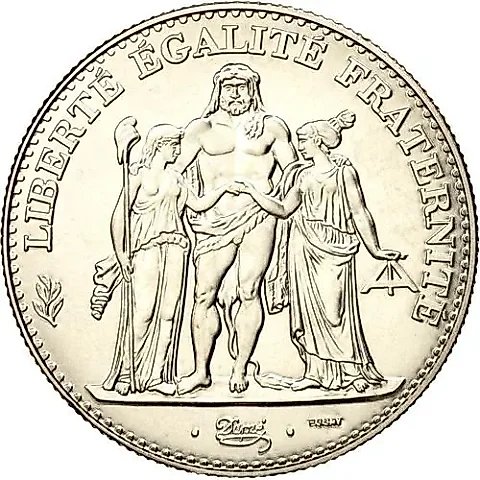 5 Francs 1996, 200 Years of the French Decimal Franc [France] — 1