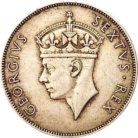 1 Shilling 1949, KN, mint mark: "KN" - Kings Norton Metal, Birmingham [East Africa] — 1