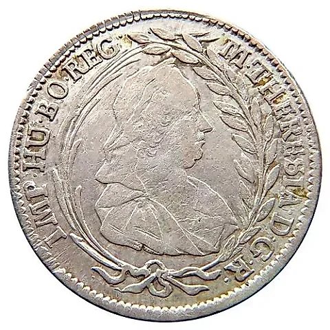 20 Kreuzer 1768-1780, Maria Theresa - Eagle with Tyrol Shield [Austria] — 1
