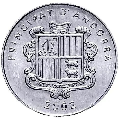 1 Centim 2002, Charlemagne (Charles the Great) [Andorra] — 1