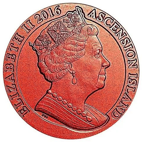 1 крона 2016, 175 лет Красному пенни [Остров Вознесения / Острова Святой Елены, Вознесения и Тристан-да-Кунья] — 1