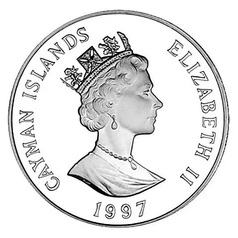 2 Dollars 1997, Golden Wedding of the Queen [Cayman Islands] — 1