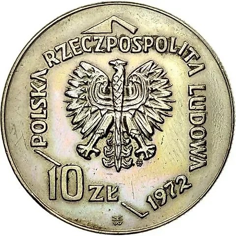 10 Zlotych 1972, 50 Years of the Port of Gdynia [Poland] — 1