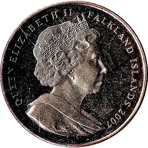 1 Crown 2007, Charles Darwin [Falkland Islands] — 1