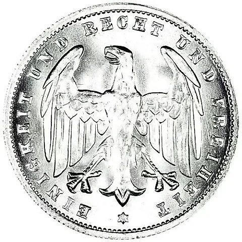 500 марок 1923, F, знак монетного двора "F" — Штутгарт [Германия] — 1