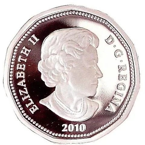 1 Dollar 2010, XXI Winter Olympic Games, Vancouver 2010 - Lucky Dollar [Canada] — 1
