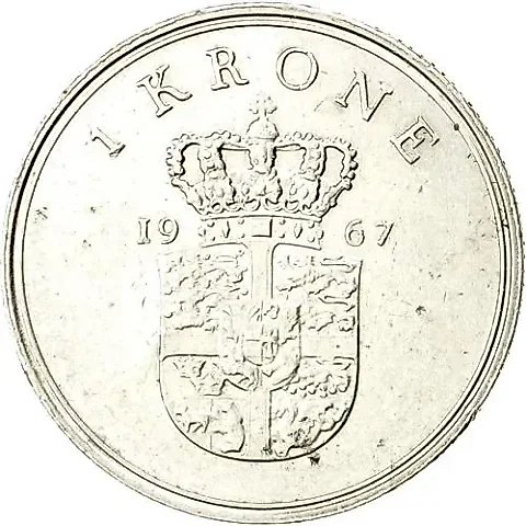 1 крона 1967 [Дания] — 1
