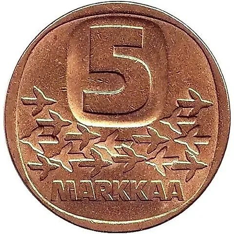 5 Markkaa 1986, N [Finland] — 1