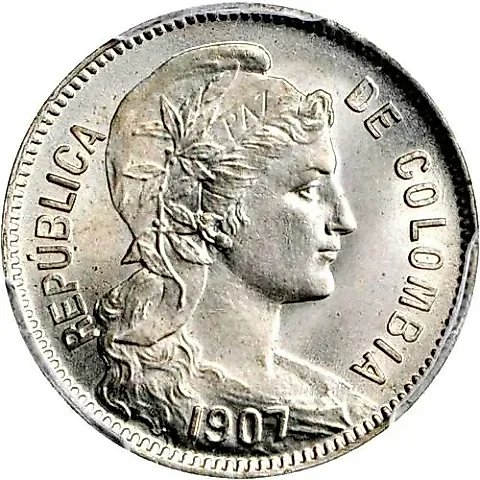 2 Pesos 1907-1914 [Colombia] — 1