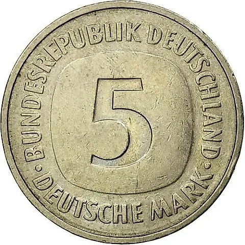 5 Marks 1983, D, Mint Mark: "D" - Munich [Germany / FRG] — 2