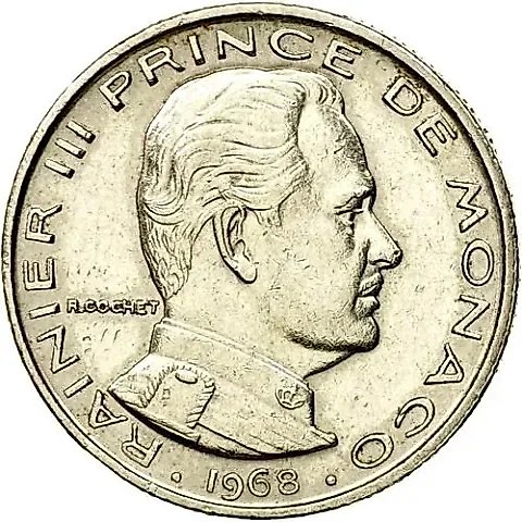 1/2 Franc 1968 [Monaco] — 1