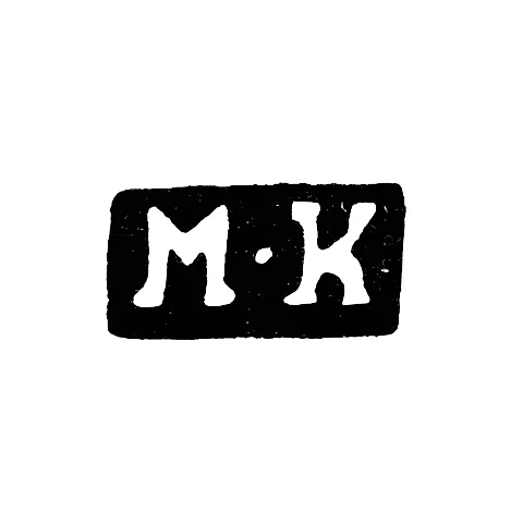 Клеймо пробирного мастера Москвы - Карпинский Михаил Михайлович - инициалы "М-К" - 1800-1824 гг.