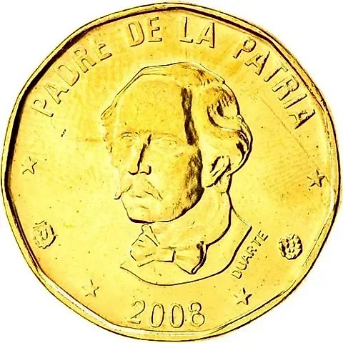 1 песо 2008, Не магнетик [Доминикана / Доминика] — 1