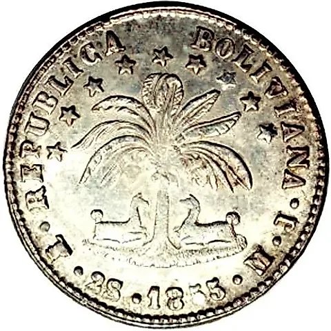 2 Sueldos 1853-1859 [Bolivia] — 1