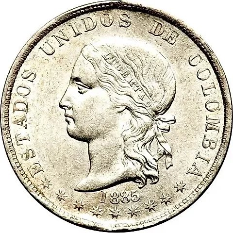 5 Decimos 1877-1886 [Colombia] — 1