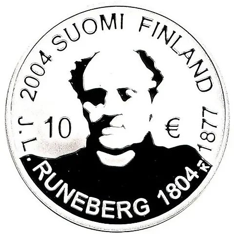 10 евро 2004, 200 лет со дня рождения Йохана Людвига Рунеберга [Финляндия] — 1