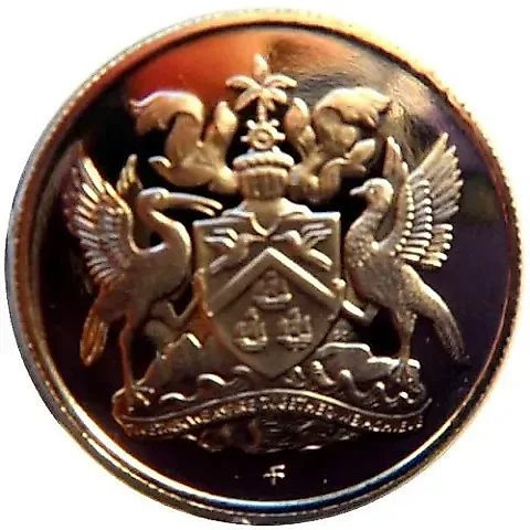 10 Cents 1971, FM, Mint Mark "FM" — The Franklin Mint, USA [Trinidad and Tobago / Trinidad] Proof — 1