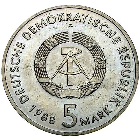 5 марок 1988, Росток [Германия / ГДР] — 1