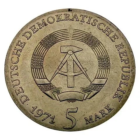 5 Marks 1971, Kepler [Germany / GDR] — 1