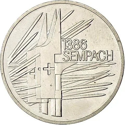 5 франков 1986, 500 лет битве при Земпахе [Швейцария] — 1