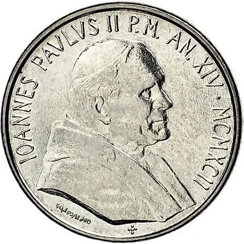 100 лир 1992 [Ватикан] — 1