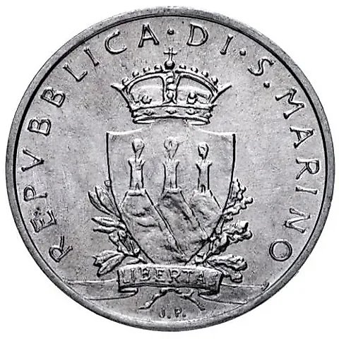 1 Lira 1979, Institutional Organs of the State [San Marino] — 1